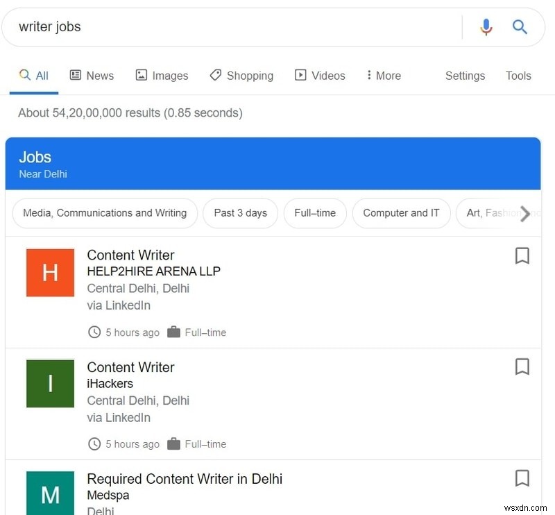 วิธีใช้ Google เพื่อค้นหางาน 