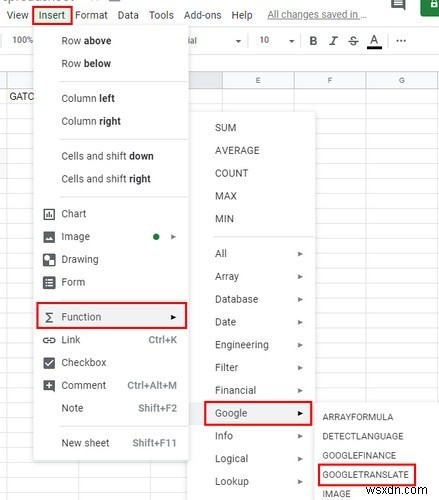 วิธีใช้ Google แปลภาษาใน Google ชีต 