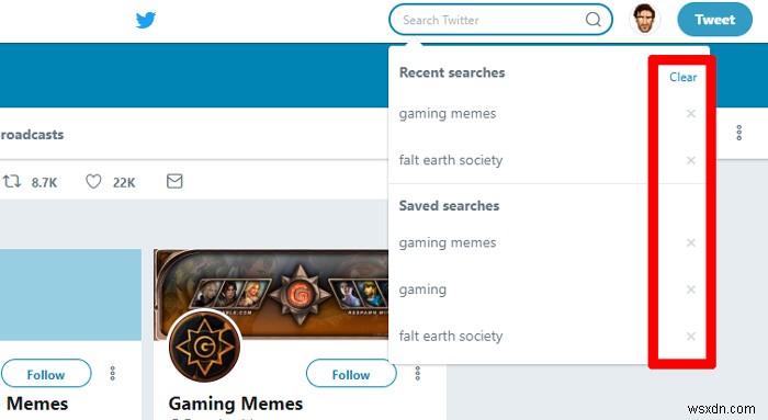 วิธีลบการค้นหาที่บันทึกไว้บน Twitter [เคล็ดลับด่วน] 