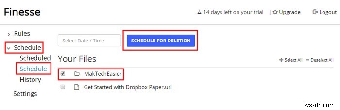 วิธีลบไฟล์ Dropbox ตามกำหนดเวลา 