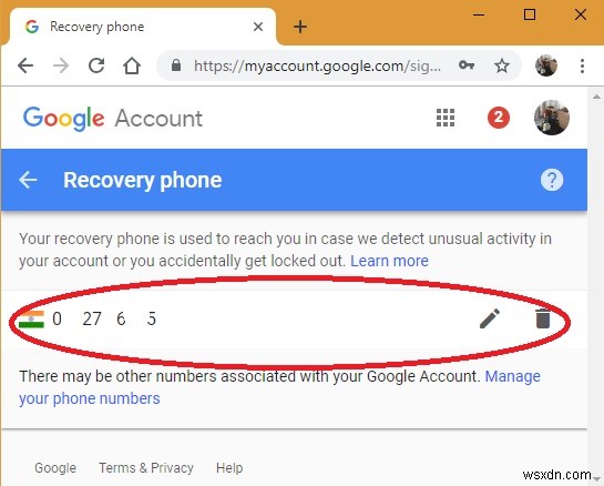 วิธีลบหมายเลขโทรศัพท์ของคุณออกจากบัญชี Google 