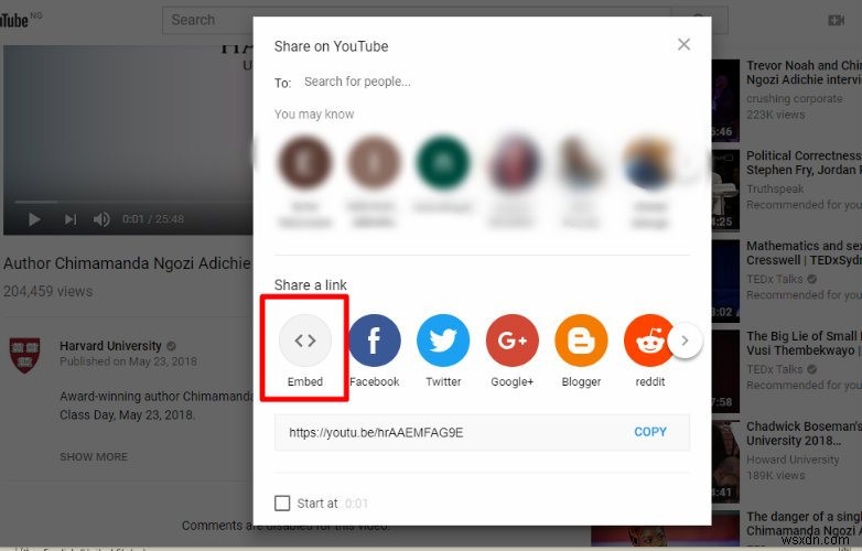 วิธีฝังวิดีโอ YouTube ใน WordPress ด้วยโหมดปรับปรุงความเป็นส่วนตัว 