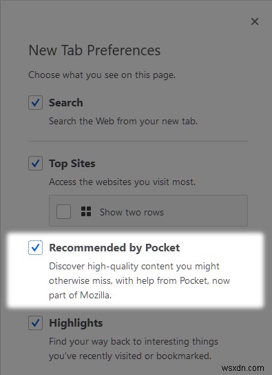 วิธีปิดการใช้งาน Pocket ใน Firefox บนเดสก์ท็อปและมือถือ 