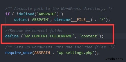 วิธีเปลี่ยนชื่อโฟลเดอร์เนื้อหา Wp ใน WordPress 