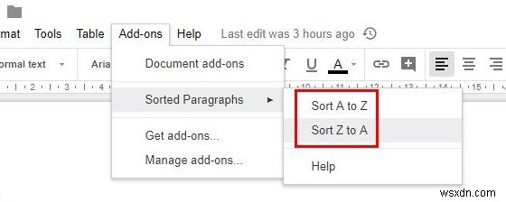 วิธีเรียงตามตัวอักษรในเอกสารของคุณใน Google Docs 