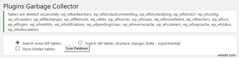 วิธีลบตารางฐานข้อมูลที่ไม่ได้ใช้ใน WordPress 