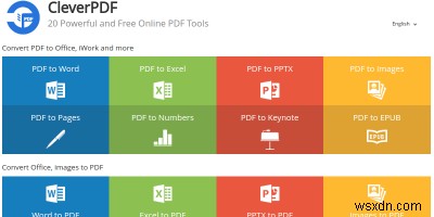 CleverPDF:ร้านค้าครบวงจรสำหรับเครื่องมือและการแปลงไฟล์ PDF 