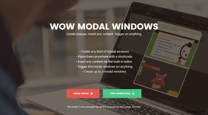 7 ปลั๊กอินเพื่อเพิ่มหน้าต่าง Modal ให้กับ WordPress . ได้อย่างง่ายดาย 