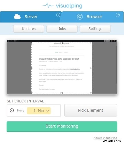 วิธีตรวจสอบการเปลี่ยนแปลงของหน้าเว็บโดยใช้ VisualPing 
