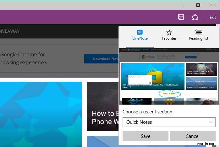 วิธีจับภาพหน้าจอของหน้าเว็บใน Microsoft Edge 