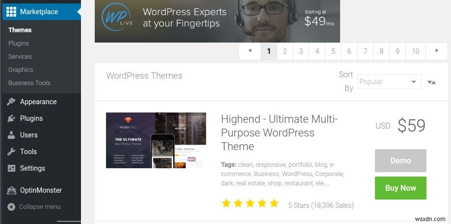 การปรับแต่งบล็อก WordPress ของคุณ:การติดตั้งธีม 