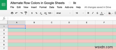 วิธีเปลี่ยนสีแถวใน Google ชีต 