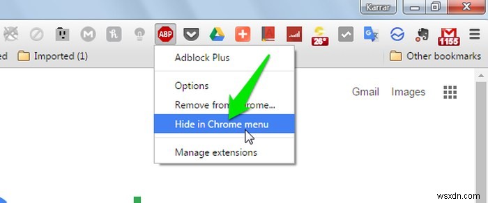 จัดระเบียบปุ่มส่วนขยายของ Chrome เพื่อให้เหมาะกับความต้องการของคุณ