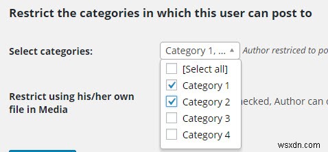 การจำกัดการเข้าถึงของผู้เขียนในหมวดหมู่ใน WordPress