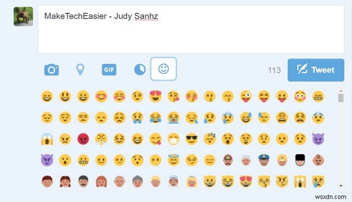 Twitter Emoji:ประหยัดพื้นที่ตัวละครและพูดด้วยใบหน้าที่ยิ้ม 