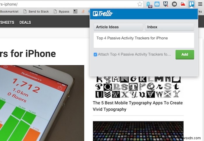 ใช้ส่วนขยาย Chrome อย่างเป็นทางการของ Trello เพื่อเพิ่มการ์ดและเปิดบอร์ดอย่างรวดเร็ว 