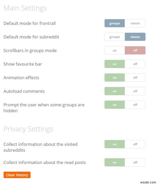 รายการคำแนะนำผู้ใช้ Reddit Power 