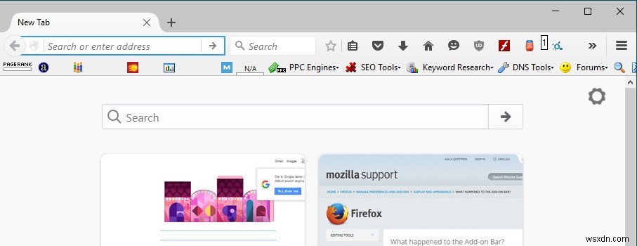 ลบ Sneaky Toolbar จาก Firefox 