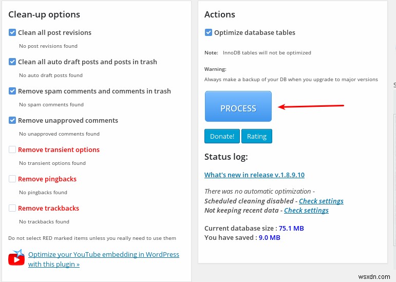 ปลั๊กอินที่มีประโยชน์เพื่อล้างฐานข้อมูล WordPress 