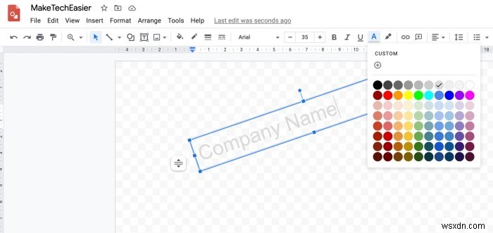 วิธีสร้างและใส่ลายน้ำใน Google Docs 