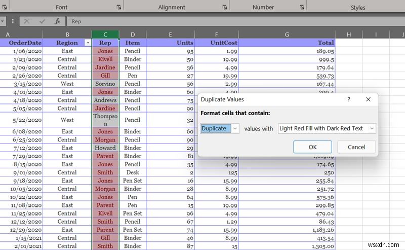 วิธีค้นหาและลบรายการที่ซ้ำกันใน Excel 