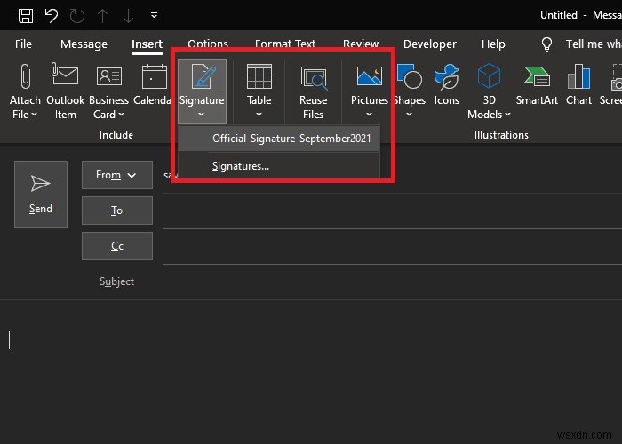 วิธีการเพิ่มลายเซ็นใน Outlook