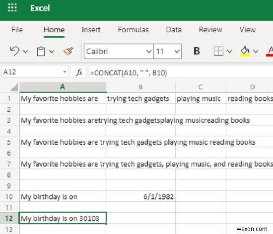 วิธีการใช้ฟังก์ชัน Concatenate ใน Excel 