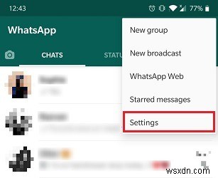 วิธีปิดใบตอบรับการอ่านใน WhatsApp 
