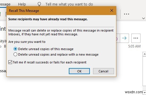 วิธีเรียกคืนอีเมลที่ส่งใน Outlook 