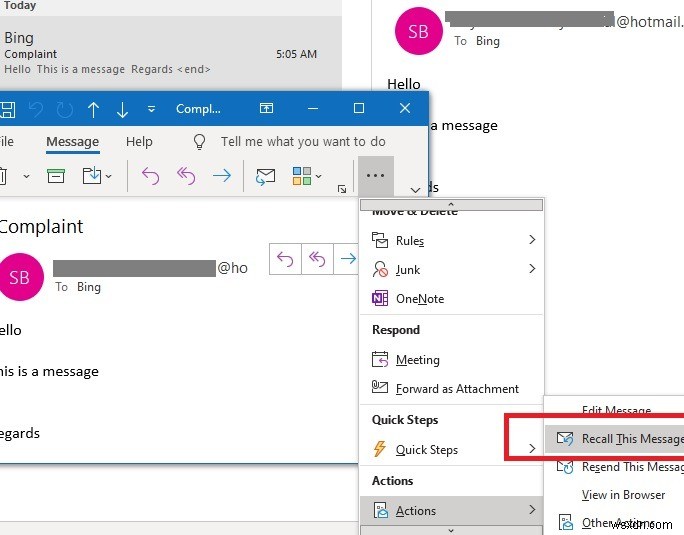 วิธีเรียกคืนอีเมลที่ส่งใน Outlook 