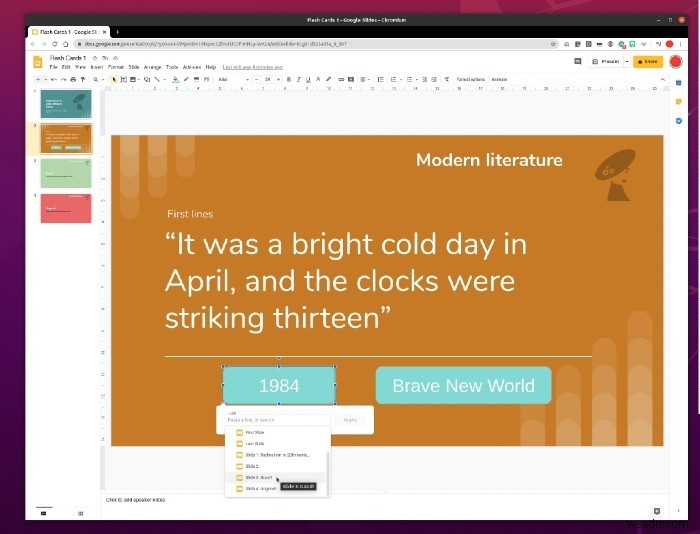 วิธีสร้างเกมแฟลชการ์ดอย่างง่ายใน Google Slides 