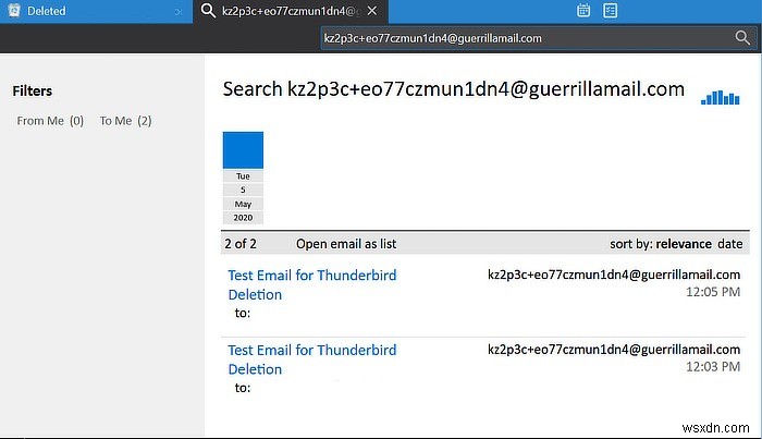วิธีค้นหาอีเมลในโฟลเดอร์ถังขยะใน Thunderbird 