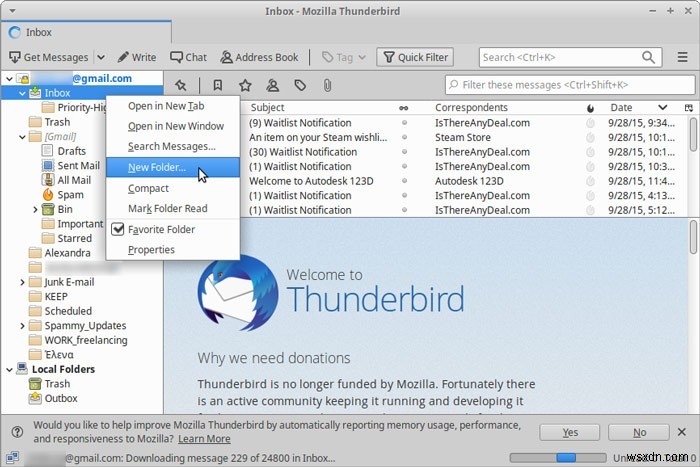 วิธีจัดระเบียบกล่องจดหมายเข้าของคุณด้วย QuickFilters ใน Thunderbird 
