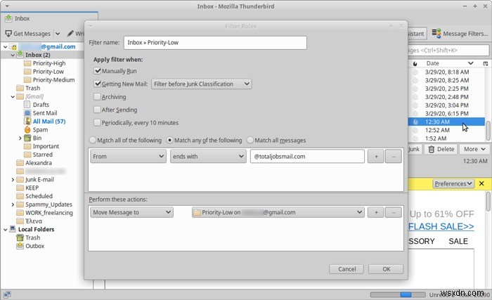 วิธีจัดระเบียบกล่องจดหมายเข้าของคุณด้วย QuickFilters ใน Thunderbird 