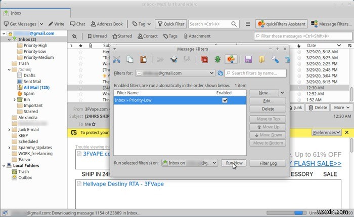 วิธีจัดระเบียบกล่องจดหมายเข้าของคุณด้วย QuickFilters ใน Thunderbird 