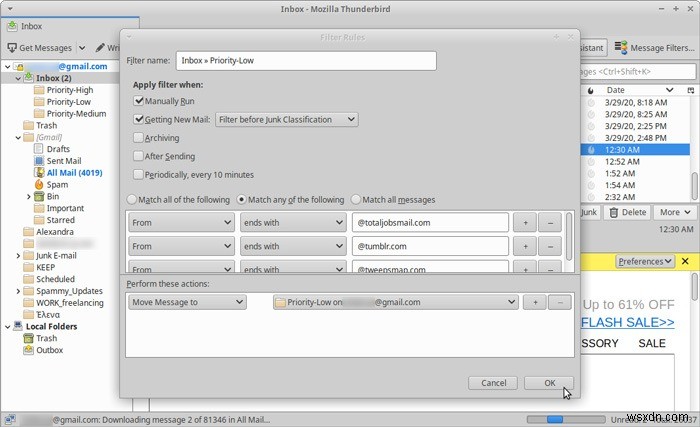 วิธีจัดระเบียบกล่องจดหมายเข้าของคุณด้วย QuickFilters ใน Thunderbird 