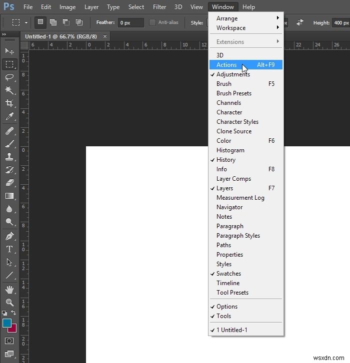 วิธี Batch-Process ไฟล์ใน Photoshop 