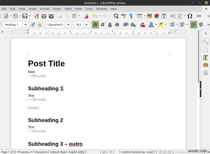 วิธีสร้างเทมเพลต AutoText ของคุณเองใน LibreOffice Writer 