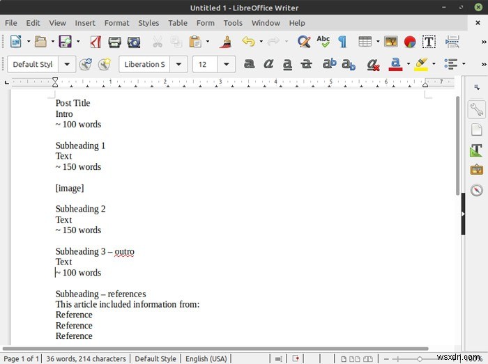 วิธีสร้างเทมเพลต AutoText ของคุณเองใน LibreOffice Writer 