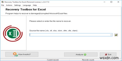 วิธีการกู้คืนไฟล์ Excel ที่เสียหายด้วย Recovery Toolbox for Excel 