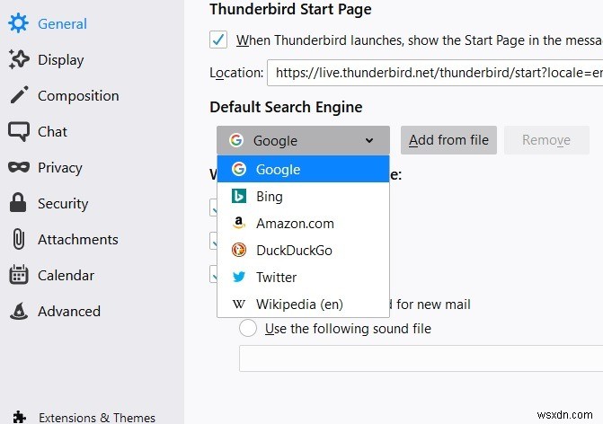 วิธีเพิ่ม Custom Search Engine ใน Thunderbird 