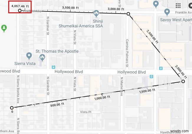 วิธีวัดระยะทางระหว่างจุดสองจุดใน Google Maps 
