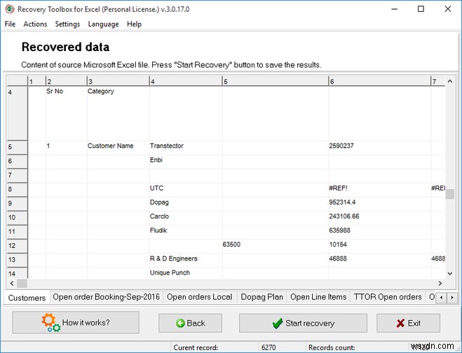 กู้คืนไฟล์ Excel ที่เสียหายด้วย Recovery Toolbox for Excel 