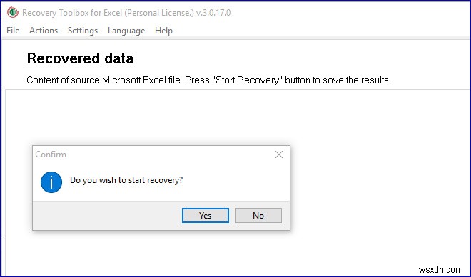 กู้คืนไฟล์ Excel ที่เสียหายด้วย Recovery Toolbox for Excel 
