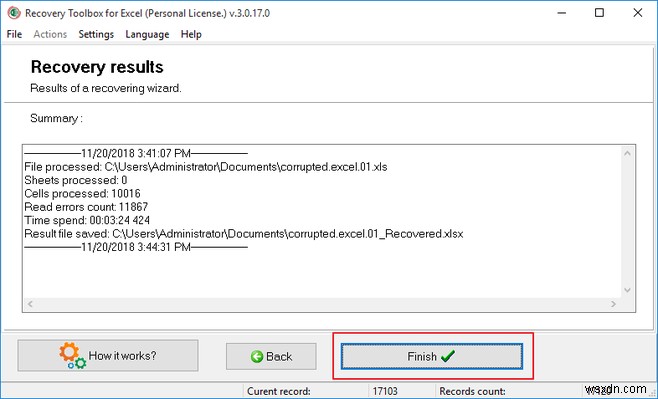 กู้คืนไฟล์ Excel ที่เสียหายด้วย Recovery Toolbox for Excel 