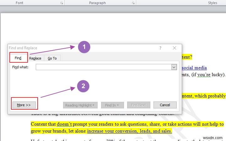 วิธีคัดลอกและวางการเลือกข้อความหลายรายการใน Microsoft Word 