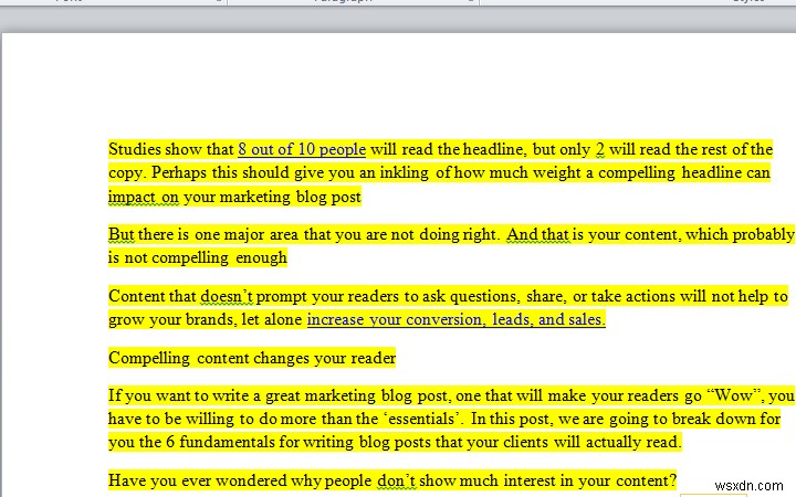 วิธีคัดลอกและวางการเลือกข้อความหลายรายการใน Microsoft Word 