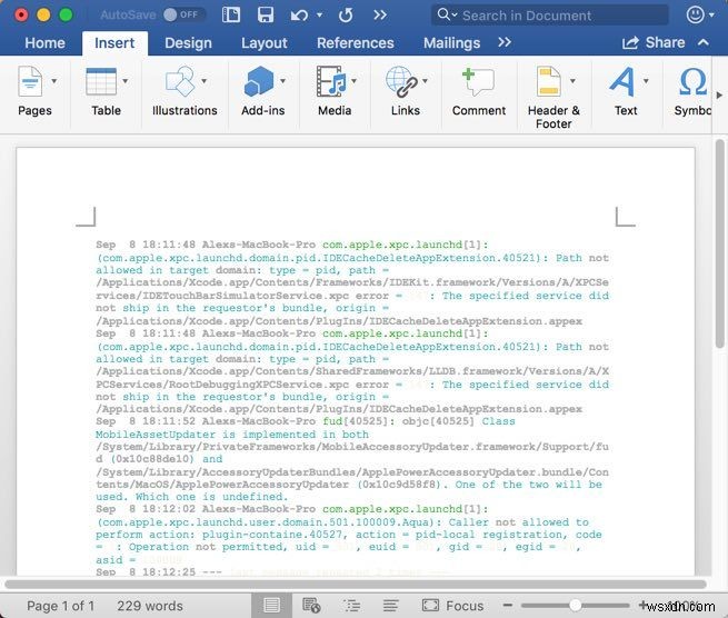 วิธีเพิ่มรหัสเทอร์มินัลสีลงใน Microsoft Word 