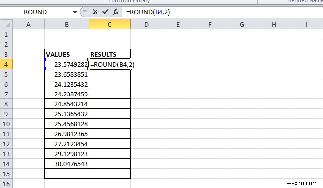 วิธีปัดเศษตัวเลขใน Excel โดยใช้ฟังก์ชัน ROUND 