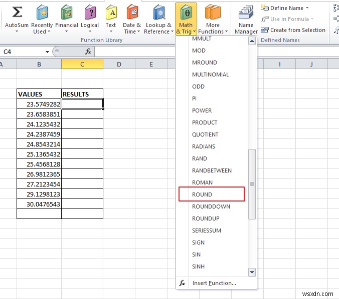 วิธีปัดเศษตัวเลขใน Excel โดยใช้ฟังก์ชัน ROUND 